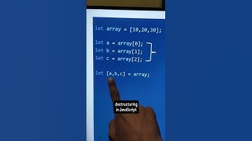 what is destructuring in js#website #js #development #javascripttutorial #tutorial #reels