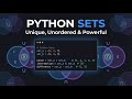 Python Sets: Unordered, Unique & Mutable#Python #Programming #DataStructures #Coding