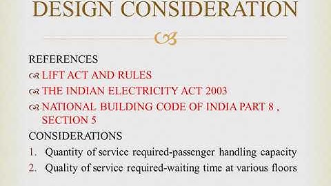 CE 204 CONSTRUCTION TECHNOLOGY: MODULE 05: ELEVATORS