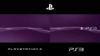 PS3 Fat 2006 vs PS3 Slim (Firmware 3.00 Higher) 2009 Startup Comparison Side by Side HD