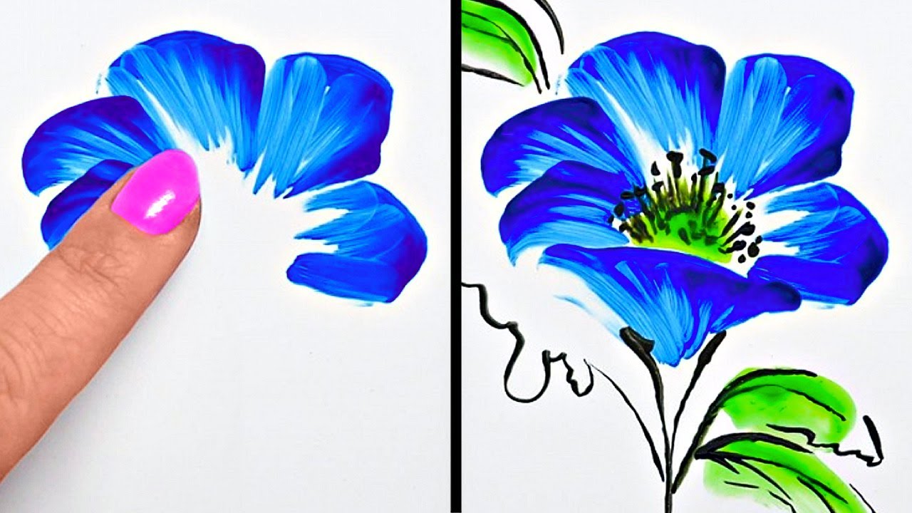 AWESOME PAINTING TECHNIQUES || Creative Drawing Hacks - YouTube