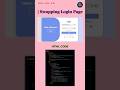 🔥 Swapping Login Page UI | Ultimate Web Design. #coding #motivation #javascript