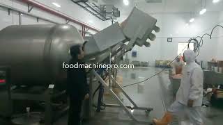 Meat buggy lifter tipper machine for vacuum tumbler
