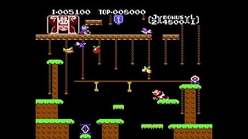 Donkey Kong Jr. [NES] Full Gameplay