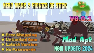 Hero Wars 2 Fighter of Stick | v0.0.1 | Mod Apk | Free Shopping Unlimited Gem | Gameplay screenshot 4