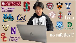 I applied to 24 colleges with no safeties.