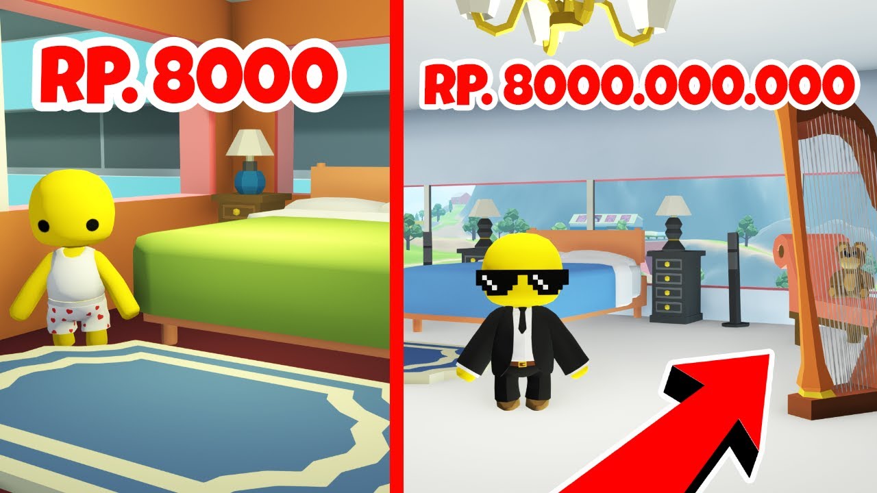 APARTEMEN HARGA 8000 VS 800,000,000 MILIAR DI WOBBLY LIFE!!!