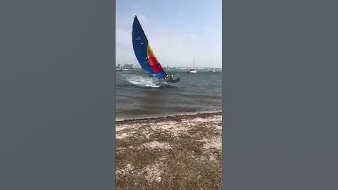 Hobie 16 beach crash 40 knots