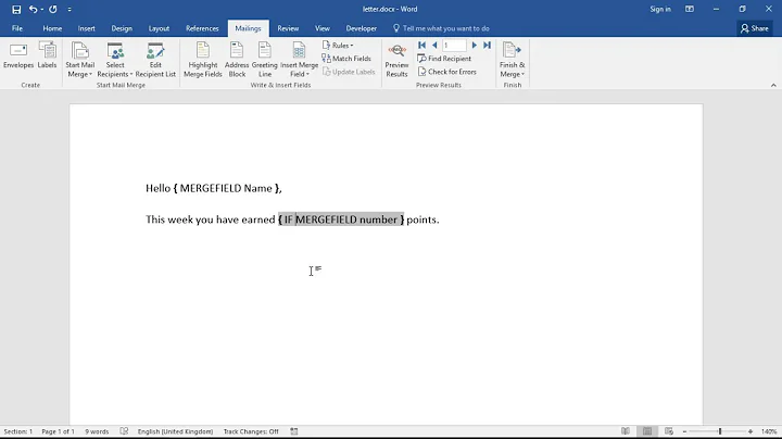 Conditional Formatting with Mail Merge in Word