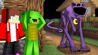 What If Scary Monster Cat Vs Jj And Mikeys Security House In Minecraft Maizen