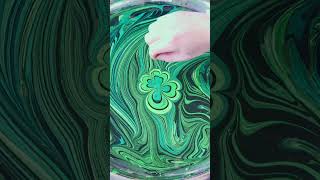 Happy Saint Pattys Day Green Clover Body Marbling Dip