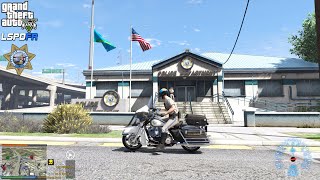 GTA V - LSPDFR 0.4.9🚔 - SAHP/CHP - Highway Motorcycle Patrol - Stolen Police Car | Stolen Bus - 4K
