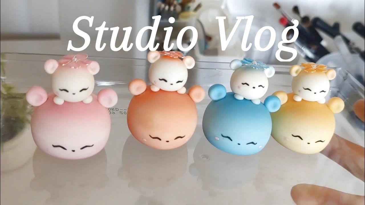 First Studio Vlog 🌸🍡 starting my new clay business from scratch ✏️| clay, wire and resin art 🎨🖌