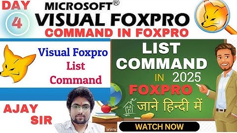 Foxpro interactive मे List Command से Records देखना सीखें ! How To Display Table  Records in Foxpro