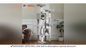 Large Cat Tree Tall Cat Tower for Indoor Cats Multi-Level Plush Cat Condo with Scratching Posts Scra
