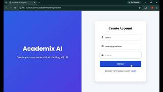AI Chatbot using HTML, CSS, and JavaScript | Academix AI