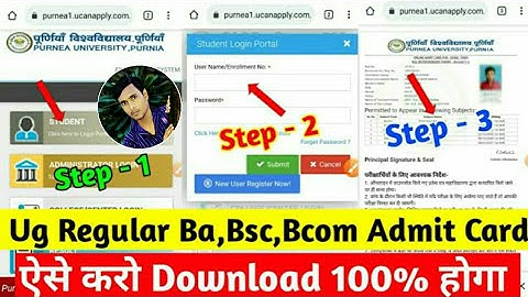 Purnea University Download Ba Bsc Bcom Ug Regular Exam Admit Card 2020|How to download ba admit card