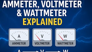 Ammeter, Voltmeter & Wattmeter Explained | Working Principle in Simple Way