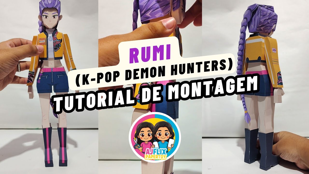 RUMI papertoy - Tutorial de montagem (Kpop Demon Hunters) - YouTube