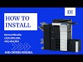 How to install KONICA MINOLTA BIZHUB c220, C280, C360, C364 ,C554e, C754e