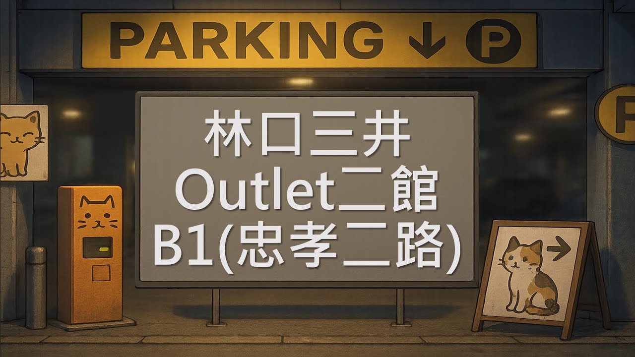 【停車場系列】林口三井Outlet二館停車場B1(忠孝二路入場) 友善度★★★★☆ Mitsui Outlet Park Linkou II Parking Lot B1