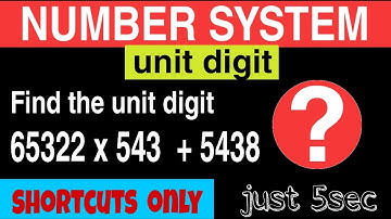 Find the unit digit shortcuts in Tamil  l  Number system  by Ramesh etc
