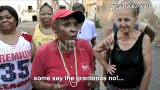 NBC News: Rapping Grannies - www.NBCUniversalArchives.com
Go to http://www.NBCUniversalArchives.com to license any portion of this video.
Las Damas del Bling Bling is a group of grandmothers from Cuba that rap and dance to help their families get by. They rap to deliver a positive message to the youth. They sing about safe sex, staying away from drugs and to avoid violence.
Like Us on Facebook http://www.facebook.com/nbcuarchives
Follow Us on Twitter http://www.twitter.com/nbcuarchives NBC News: Rapping Grannies - www.NBCUniversalArchives.com