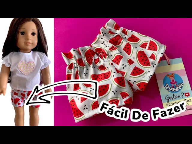 Vestido Simples p/bonecas American Girl e Baby  Alive🎀PAP🎀DIY🎀TUTORIAL🎀Van Borh 