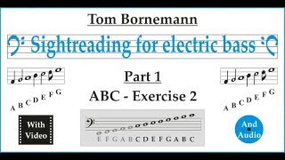 Sightreading for electric bass -  ABC - Exercise 2 chords