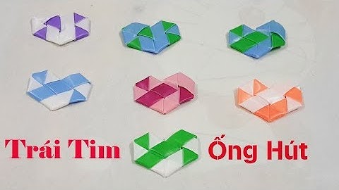 Hướng dẫn làm trái tim bằng ống hút | How to make heart by drinking straws | Handmade