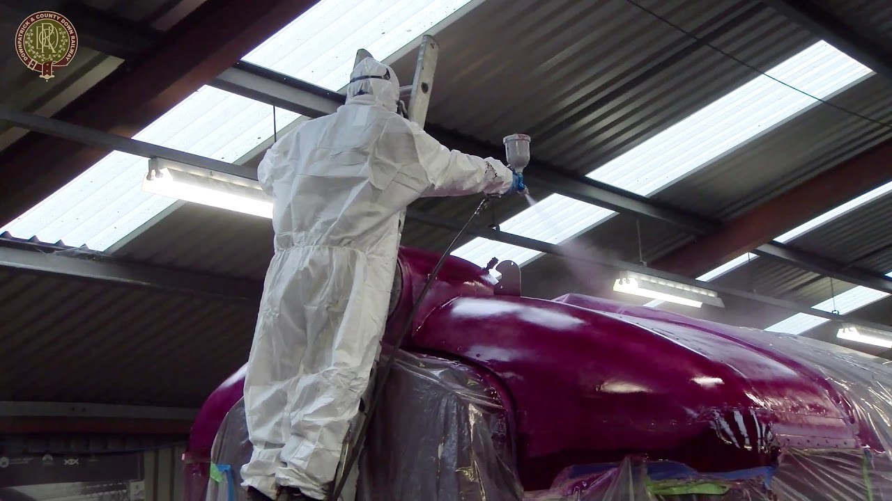 Driving trailer 749 roof spray painting YouTube