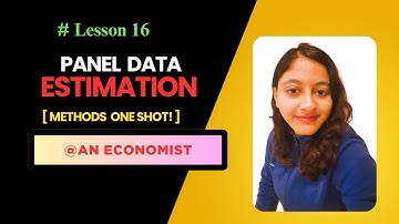 16. Panel Data Estimation | 3 Different Methods One-Shot! | AN Economist
