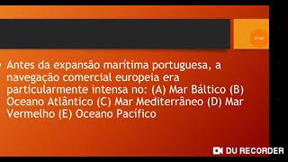 Exercícios sobre As Grandes Navegações-  Parte 1