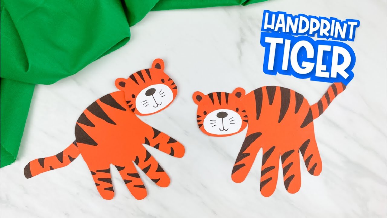 Handprint Tiger Craft For Kids Tiger Crafts Animal Crafts For Kids ...