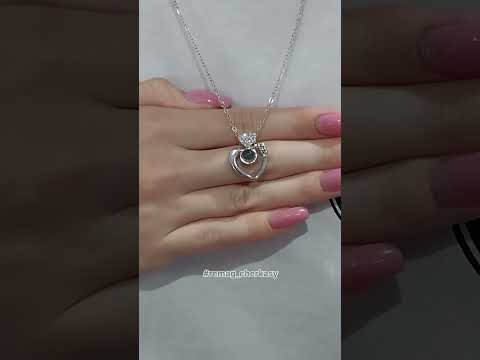 Кулон з освідченням у коханні "Два серця срібло "I love you" 100 мовами у подарунковій коробочці, видео 1