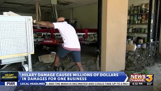 One Cathedral City business now deals with millions of dollars worth of damage.