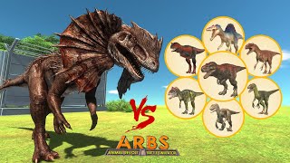 DILOPHOSAURUS (Remastered) vs ALL UNITS (Carnivore Dinosaurs) - Animal Revolt Battle Simulator
