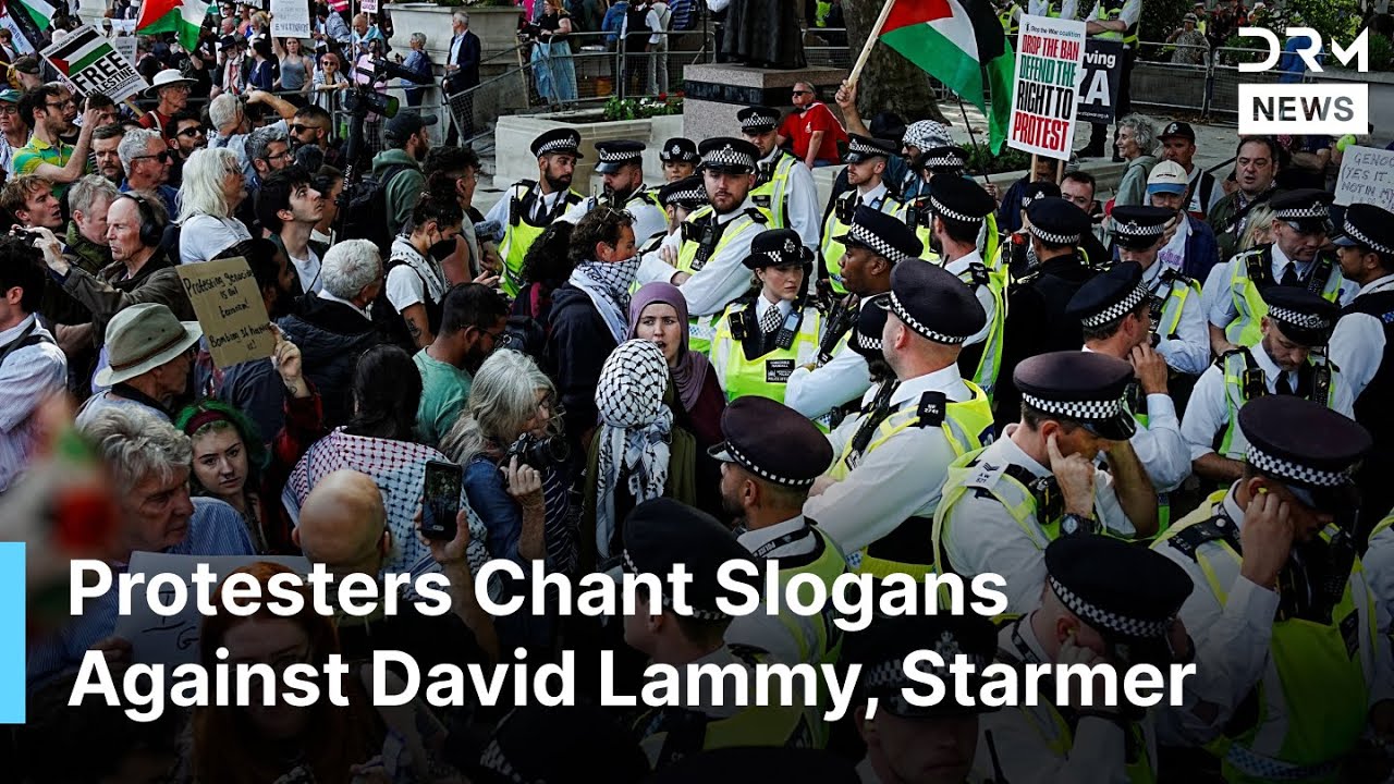 Pro-Palestine Protesters Chant Slogans Against PM Starmer & David Lammy in London | AC1G