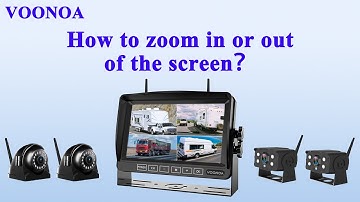 How does the VOONOA wireless rv system zoom in or out of the screen?