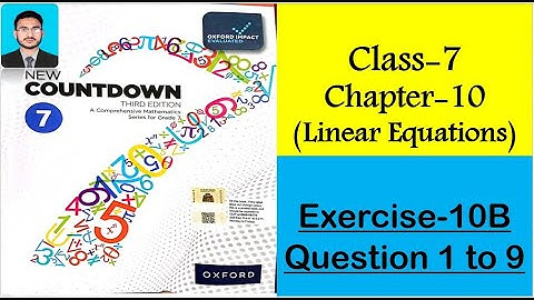 New countdown third edition book 7 exercise 10B || class 7 math exercise 10B Question 1 to 9