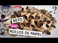 3 Manualidades FÁCILES y CREATIVAS con rollos de papel higiénico (RETO MAKE MY CRAFT CHALLENGE)