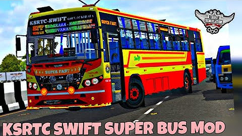 Ksrtc swift super bus mod for bussid v3.7.1 || Bus simulator indonesia mod review new bus mod