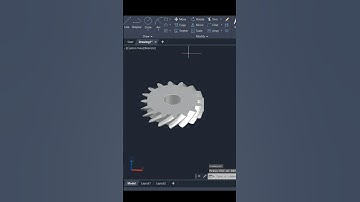 AutoCAD 3D Helical Gear Design #autocadshorts