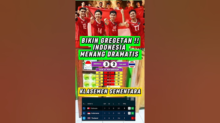 HASIL AVC NATIONS CUP 2025 - INDONESIA VS THAILAND - HASIL INDONESIA VS THAILAND - KLASEMEN TERBARU