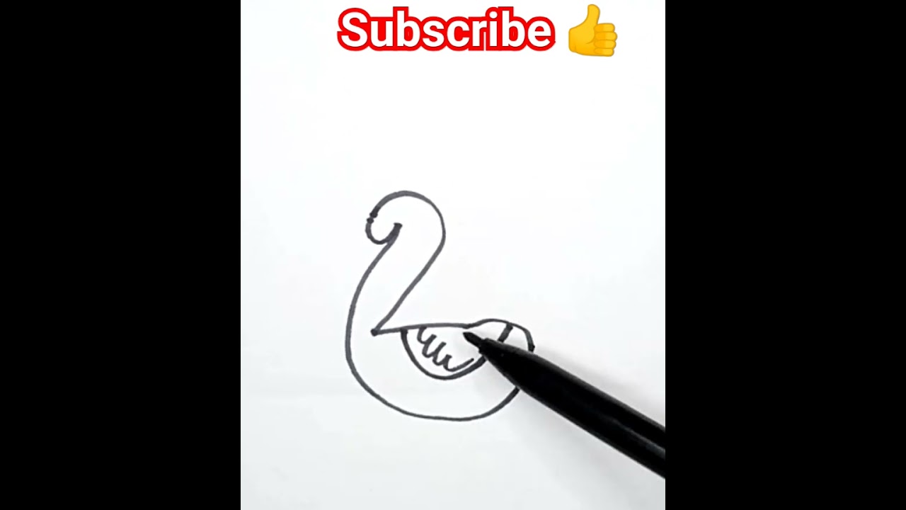 How to draw a swan🦢 from number