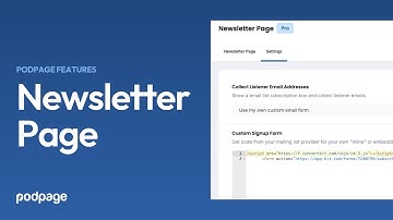 Editing the Newsletter Page in Podpage