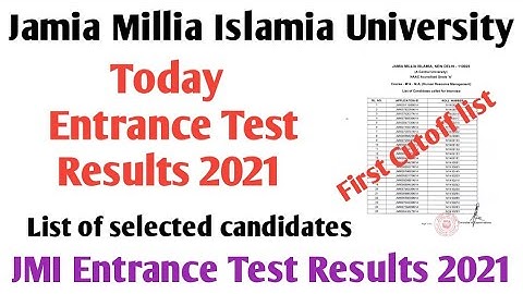 Jamia results list of selected candidates 2021 Jamia B07 results declared 2051