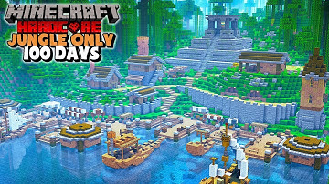 Spending 100 Days in a Cozy JUNGLE ONLY World in Minecraft Hardcore