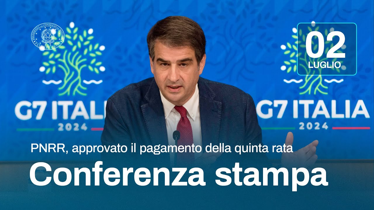 PNNR, conferenza stampa del Ministro Fitto