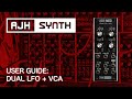 Dual lfo  vca  user guide by ajh synth  eurorack modulation with variable wave shape  slow mode